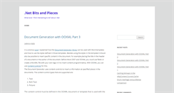 Desktop Screenshot of dotnetbitsandpieces.com